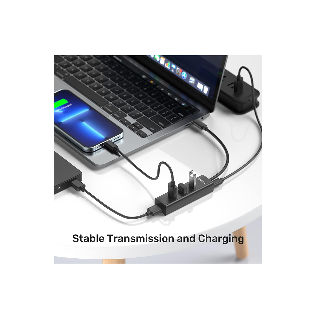 موزع Unitek H1117B uHUB Q4 مزود بـ 4 منافذ USB-C مع منفذ طاقة USB-C موزع Unitek H1117B uHUB Q4 مزود بـ 4 منافذ USB-C مع منفذ طاقة USB-C